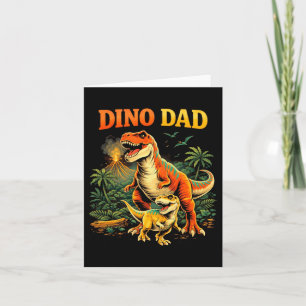 Cartão Daddysaurus Design de Dinossauro para Dia dos Pais