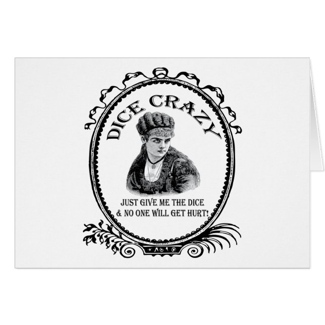 Cartão Dados loucos (Frente Horizontal)