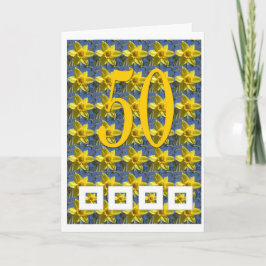 Cartão Daffodil 50th birthday card