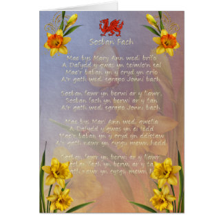 Cartão Daffodil de Sospan Fach decorado