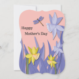 Cartão Daffodilos de Dia de as mães felizes