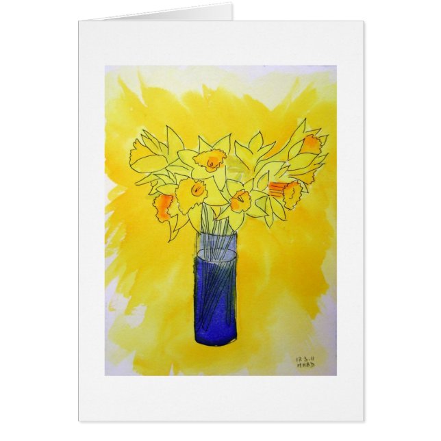 Cartão Daffodils (Frente)