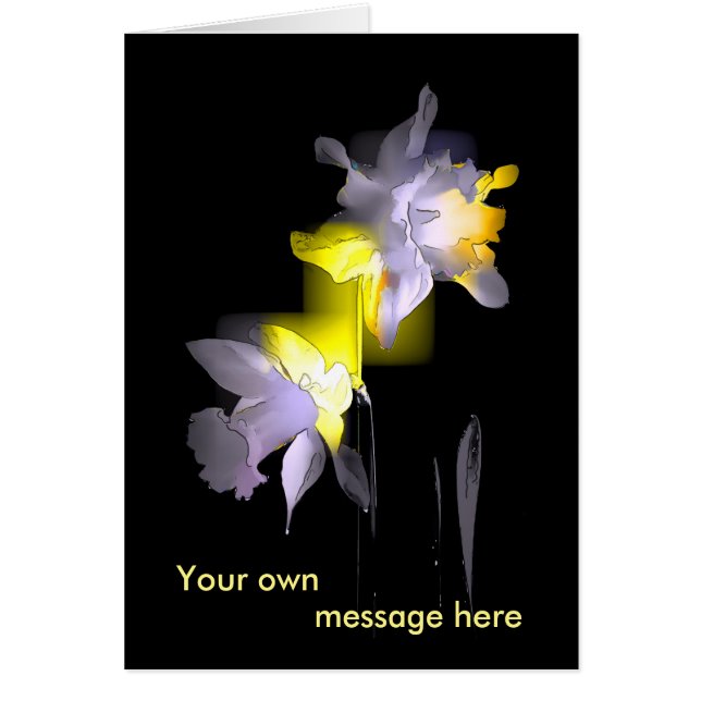 Cartão Daffodils Cubist (Frente)