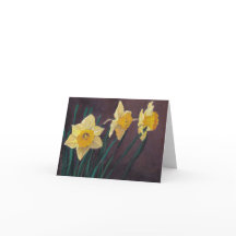 Daffodils Flower Art Note Card