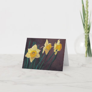 Cartão Daffodils Flower Art Note Card
