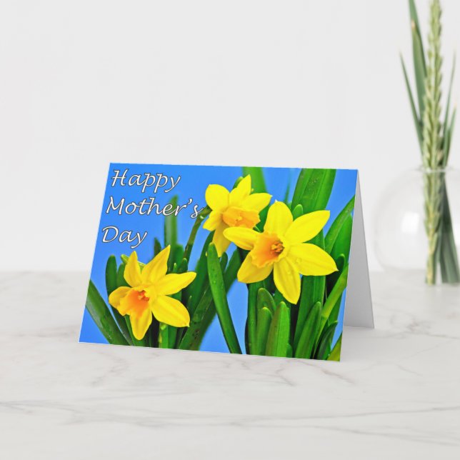 Cartão Daffodils Mother's Day Card (Frente)