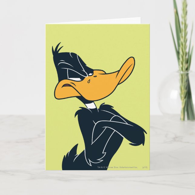 Cartão DAFFY DUCK™ com braços cruzados (Frente)