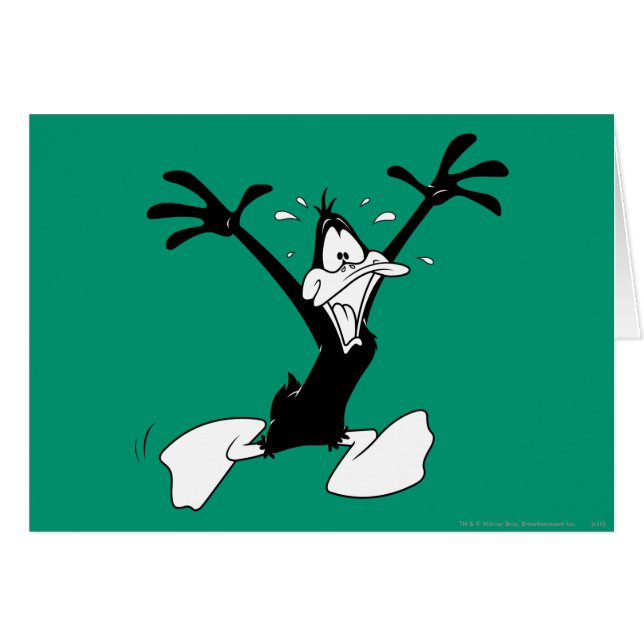 Cartão DAFFY DUCK™ excitado (Frente Horizontal)