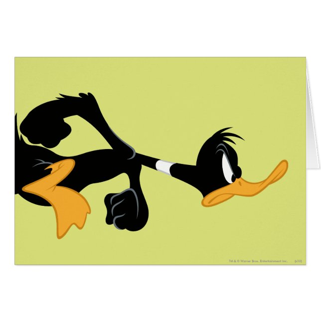 Cartão DAFFY DUCK™ muito irritado (Frente Horizontal)