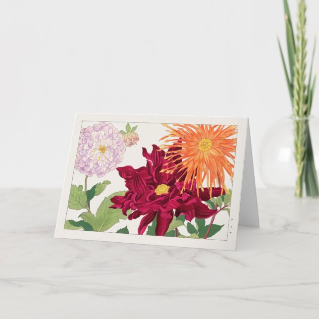 Cartão Dahlia por Tanigami Konan (Frente)