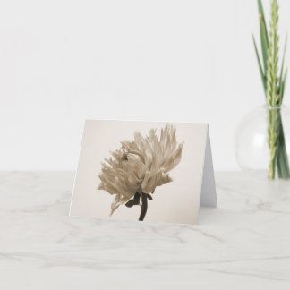 Cartão dahlia sepia print