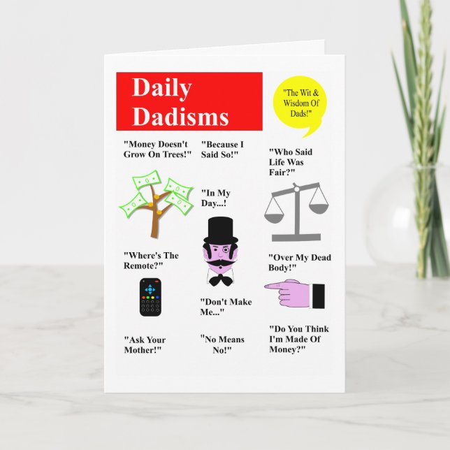 Cartão Daily Dadisms Greeting Card (Frente)