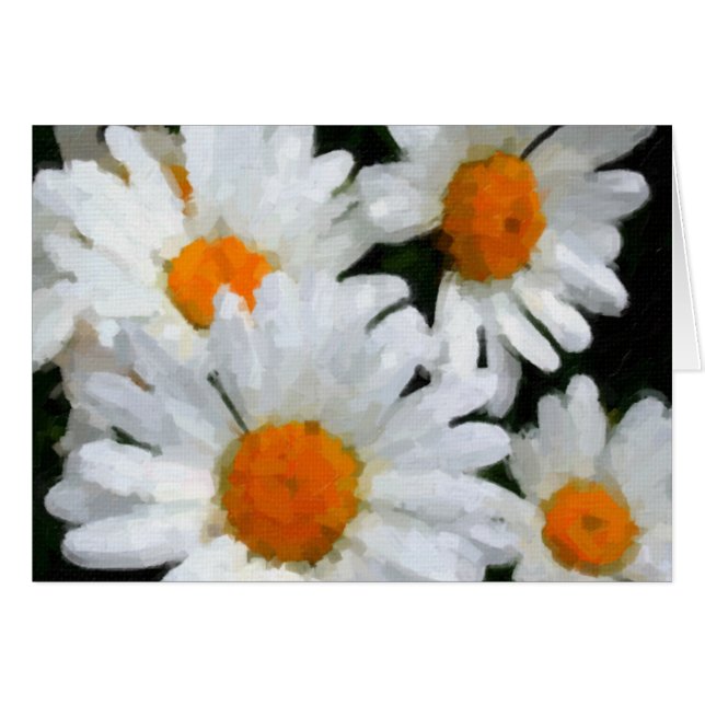 Cartão Daisies (Frente horizontal)