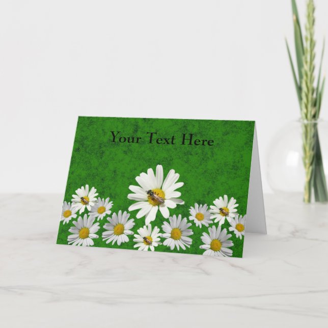 Cartão Daisy and Bee Template card (Frente)