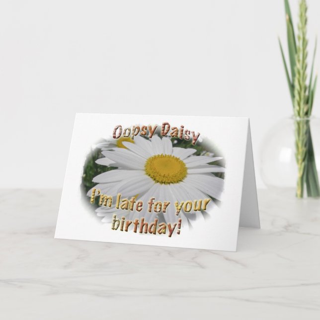 Cartão Daisy Belated Birthday Card (Frente)