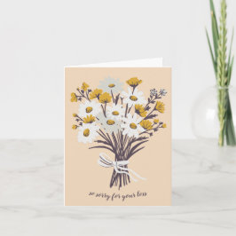 Cartão Daisy Buquê PERSONALIZADO Desenho Condolências