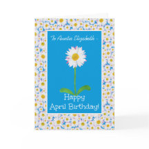 Daisy, carta de aniversário de abril para personal