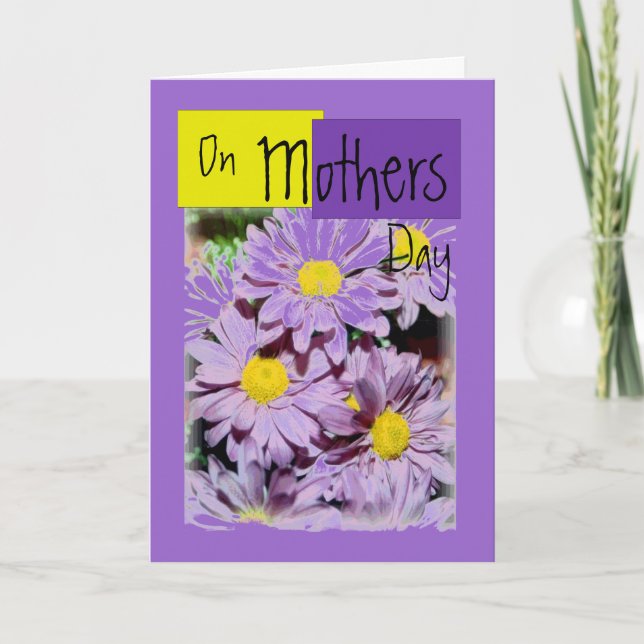 Cartão Daisy Dia de as mães (Frente)