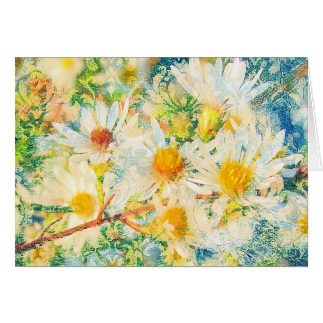 Cartão Daisy Wallpaper (Frente Horizontal)