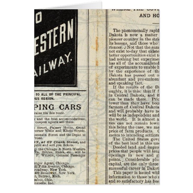 Cartão Dakota Central (Frente)