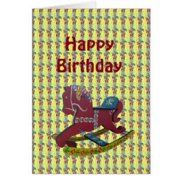 Cartão Dala Horse Birthday