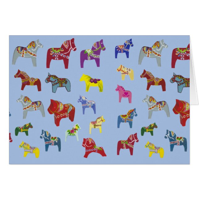 Cartão Dala Horses (Frente Horizontal)
