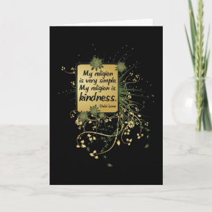 Cartão Dalai Lama Religion Quote
