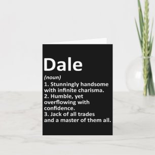 Cartão Dale Definição Nome Personalizado Funny Birthday G