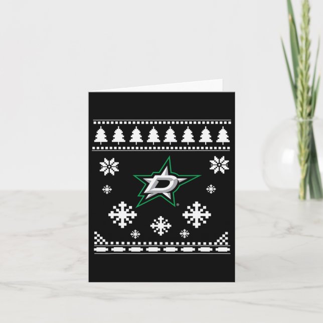 Cartão Dallas Stars Ugly Christmas Sweater Holidaze (Frente)