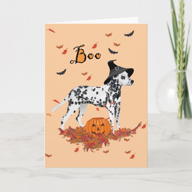 Cartão Dálmata do Halloween (Frente)