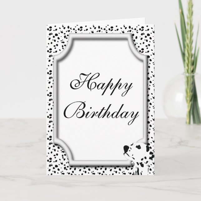 Cartão Dalmatian Birthday Card (Frente)