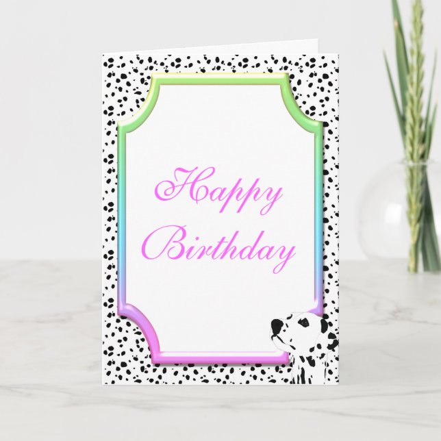 Cartão Dalmatian Birthday Card (Frente)
