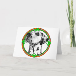Cartão Dalmatian St Patricks Day