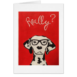 Cartão Dalmation no vermelho