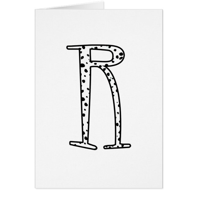 Cartão Dalmation pontilha R (Frente)