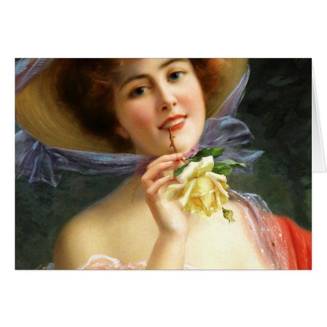 Cartão Dama de Falno Vermelho (Frente Horizontal)