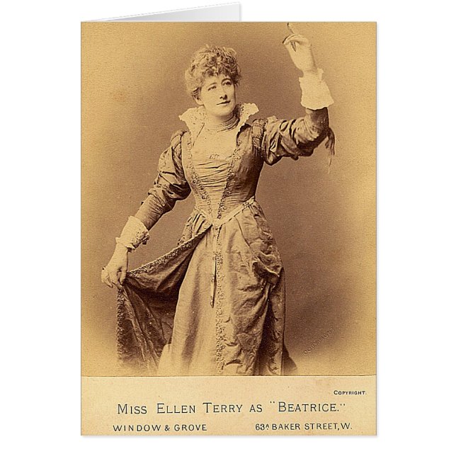 Cartão Dama Ellen Terry (Frente)