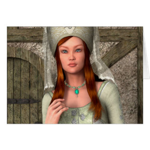 Cartão Dama Medieval