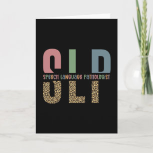 Cartão Dama patologista de língua impressão do SLP