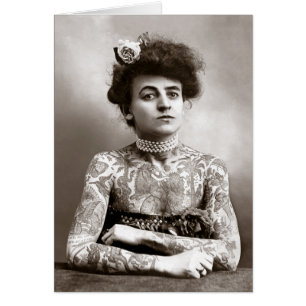 Cartão Dama Tatuada, 1907