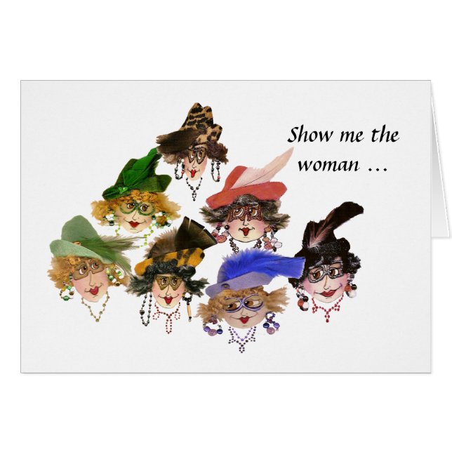 Cartão Damas de Ponte Whimsical (Frente horizontal)