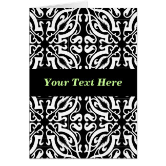 Cartão Damasco 1 (preto e branco)