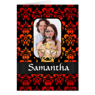 Cartão Damasco e pentáculo