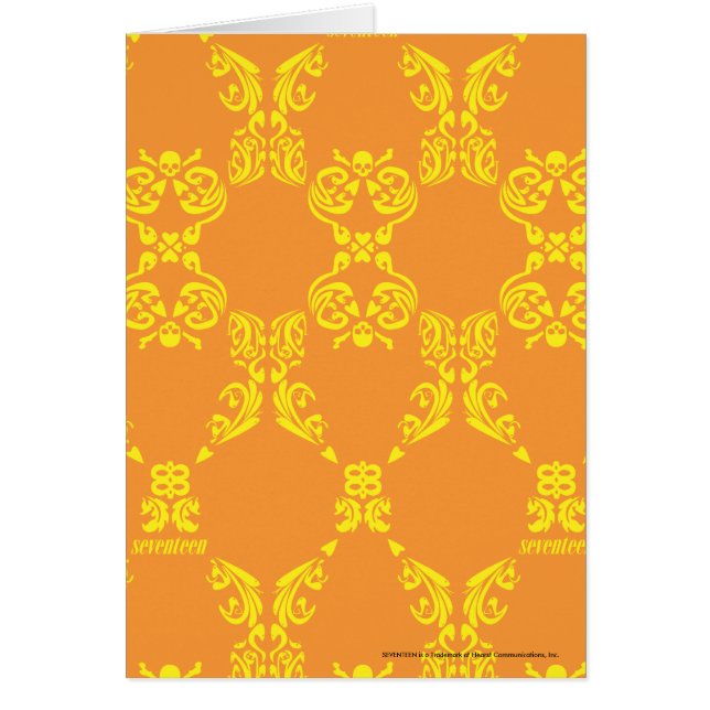 Cartão Damasco laranja-amarelo (Frente)
