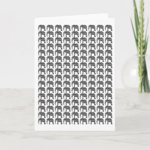 Cartão Damask Elephant Pattern Note Card