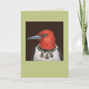 Cartão Dan the red-headed woodpecker card