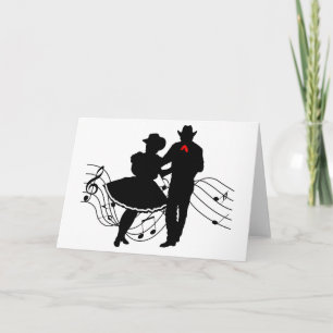 Cartão Dança ao quadrado