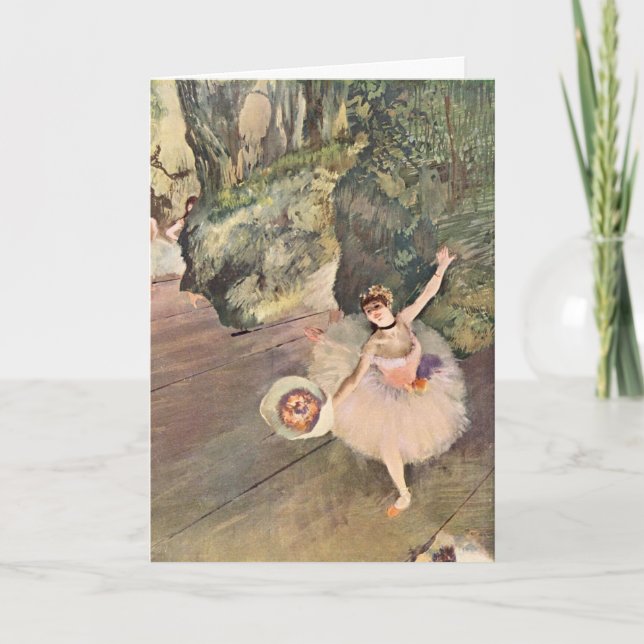 Cartão Dança/Balé - Escola - Pintura de Degas (Frente)