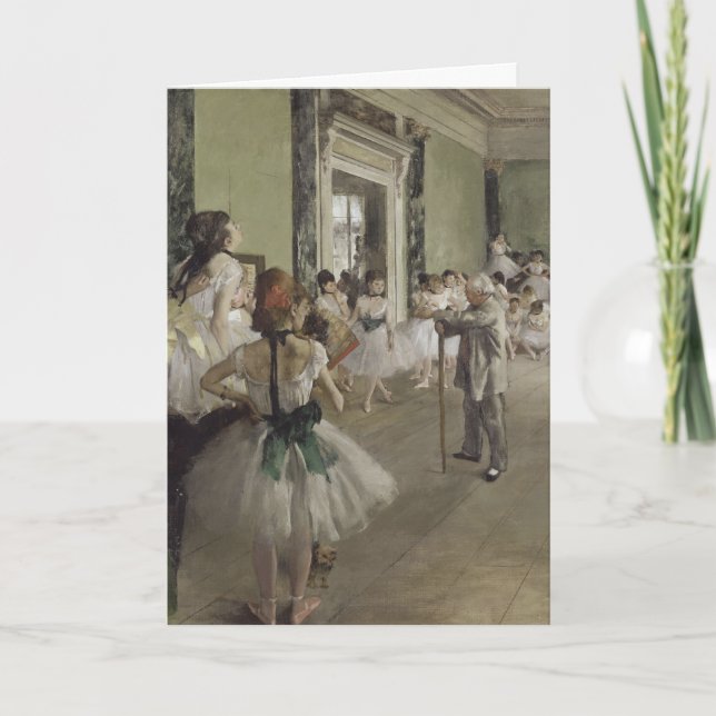 Cartão Dança/Balé - Escola - Pintura de Degas (Frente)
