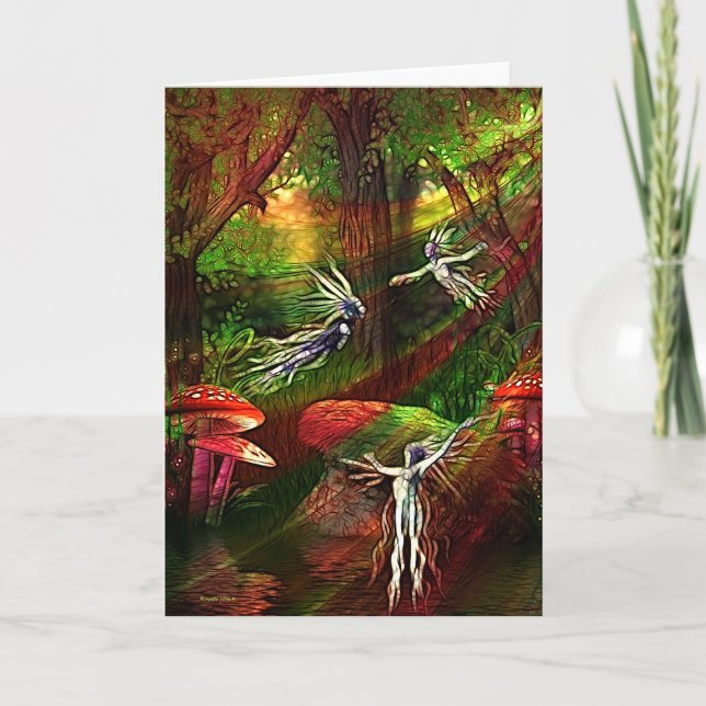 Cartão Dança da água pulverizada (Frente)